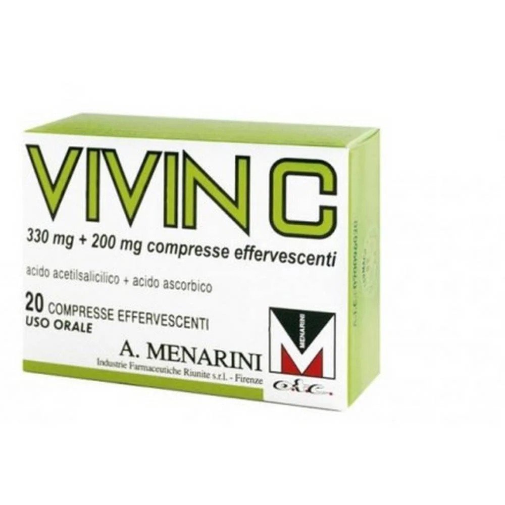vivin c 20 effervescent tablets 330mg200mg Analgésicos y antipiréticos – ácido salicílico y sus derivados.