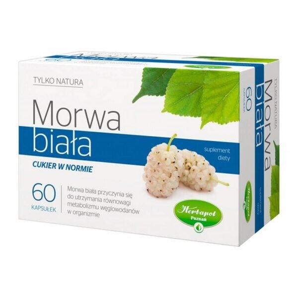 White mulberry leaf extract (Morus alba), anti-caking agents – cellulose, magnesium salts of fatty acids, silicon dioxide; gelatine.