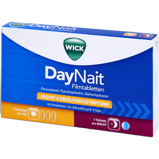 WICK DAYNAIT FILM -COATED TABLETS 16 PCS