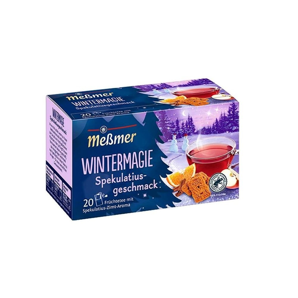 wintermagie fruchtetee mit spekulatius zimt aroma 20 stk Thé aux fruits aromatisé spéculatius cannelle