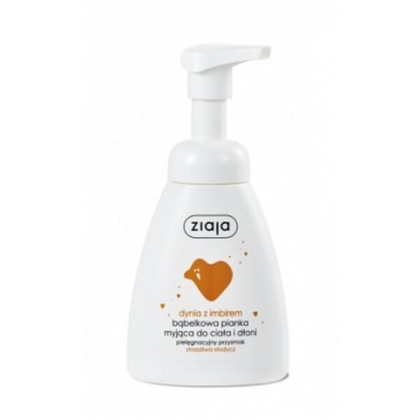 Foam cleanser Ziaja Pumpkin with Ginger Bubble Terrible sweetness is a cosmetic product designed to care for the skin of the body and hands.