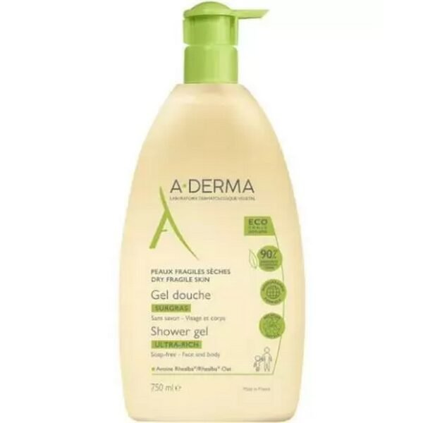 A-derma ultra-rich shower gel is a cosmetic product whose ingredients cleanse, nourish and prevent drying.