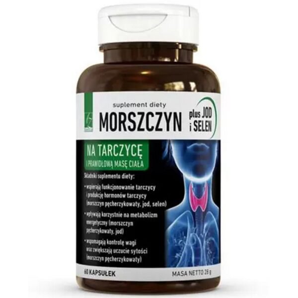 A-Z Medica seaweed plus iodine and selenium - a dietary supplement containing ingredients that support the proper functioning of the thyroid gland.