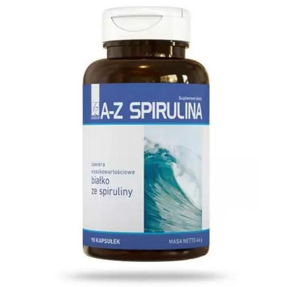 a z spirulina 90 capsules El ingrediente principal del suplemento dietético AZ Spirulina es Arthrospira Platensis, que tiene un 60% de proteína.