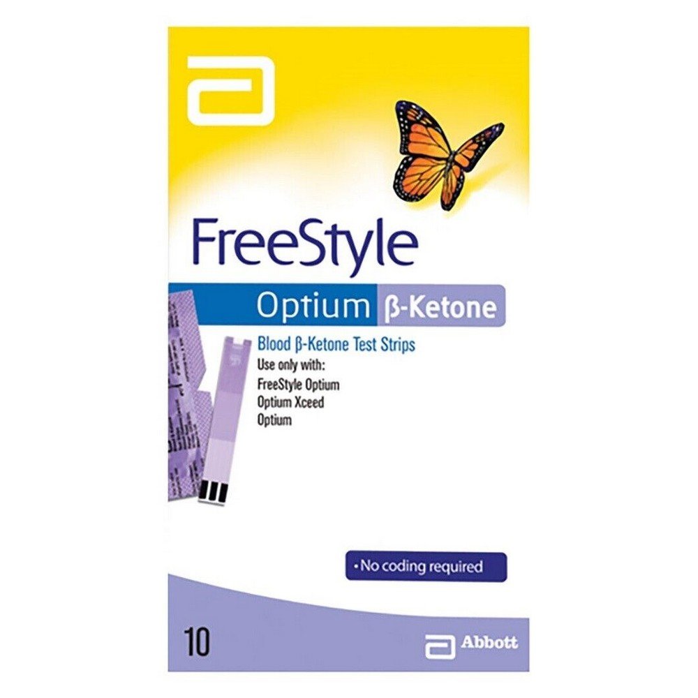 ABBOTT FREESTYLE OPTIUM BLOOD KETONE TEST STRIPS – 10 PACK EXP 1124 UNBOXED