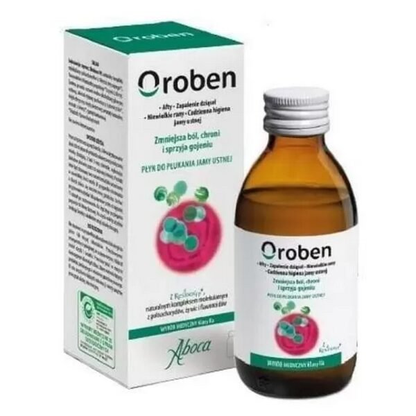 OroBen Mouthwash is a product that reduces pain, protects and promotes the healing of canker sores, recurrent aphthous stomatitis, gingivitis and minor wounds in the oral cavity caused, for example, by procedures.