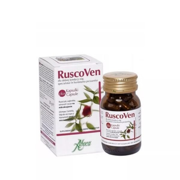 Aboca RuscoVen Plus - dietary supplement, thanks to the presence of freeze-dried extracts of butcher's broom and pennywort, daily intake of Ruscoven plus ensures the supply of natural active substances that support the functioning of microcirculation.
