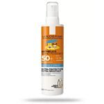 Anthelios Dermo-Pediatrics body and face spray is a sunscreen product for children's sun-sensitive skin, with very high SPF 50+ protection.