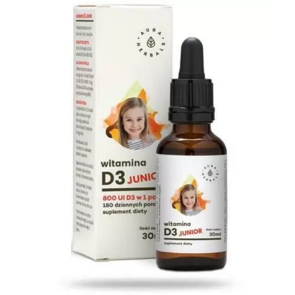 Vitamin D3 dissolved in olive oil - proper absorption without consuming additional fats.
