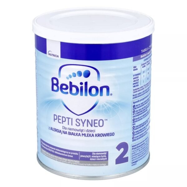 Bebilon Pepti Sineo 2 is a dietary food for special medical purposes, a hypoallergenic substitute for powdered milk.