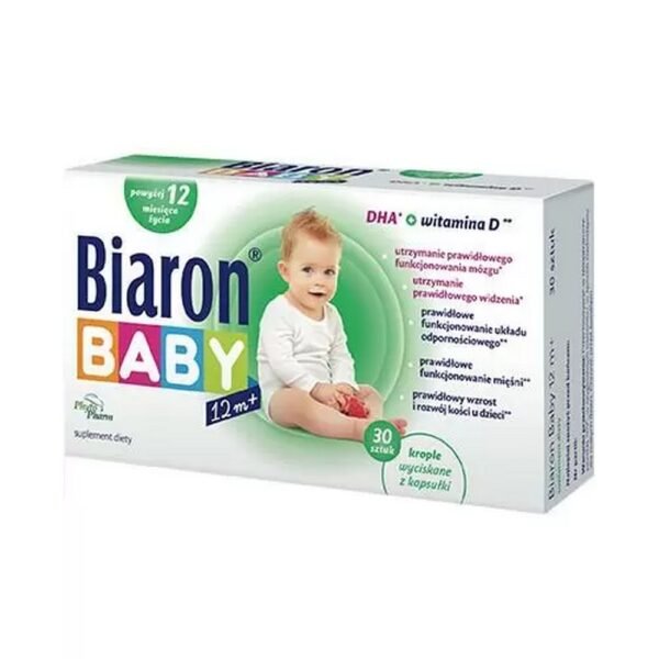 Biaron Baby 12m+ - a dietary supplement whose ingredients support the functioning of the immune system and support the functioning of muscles.