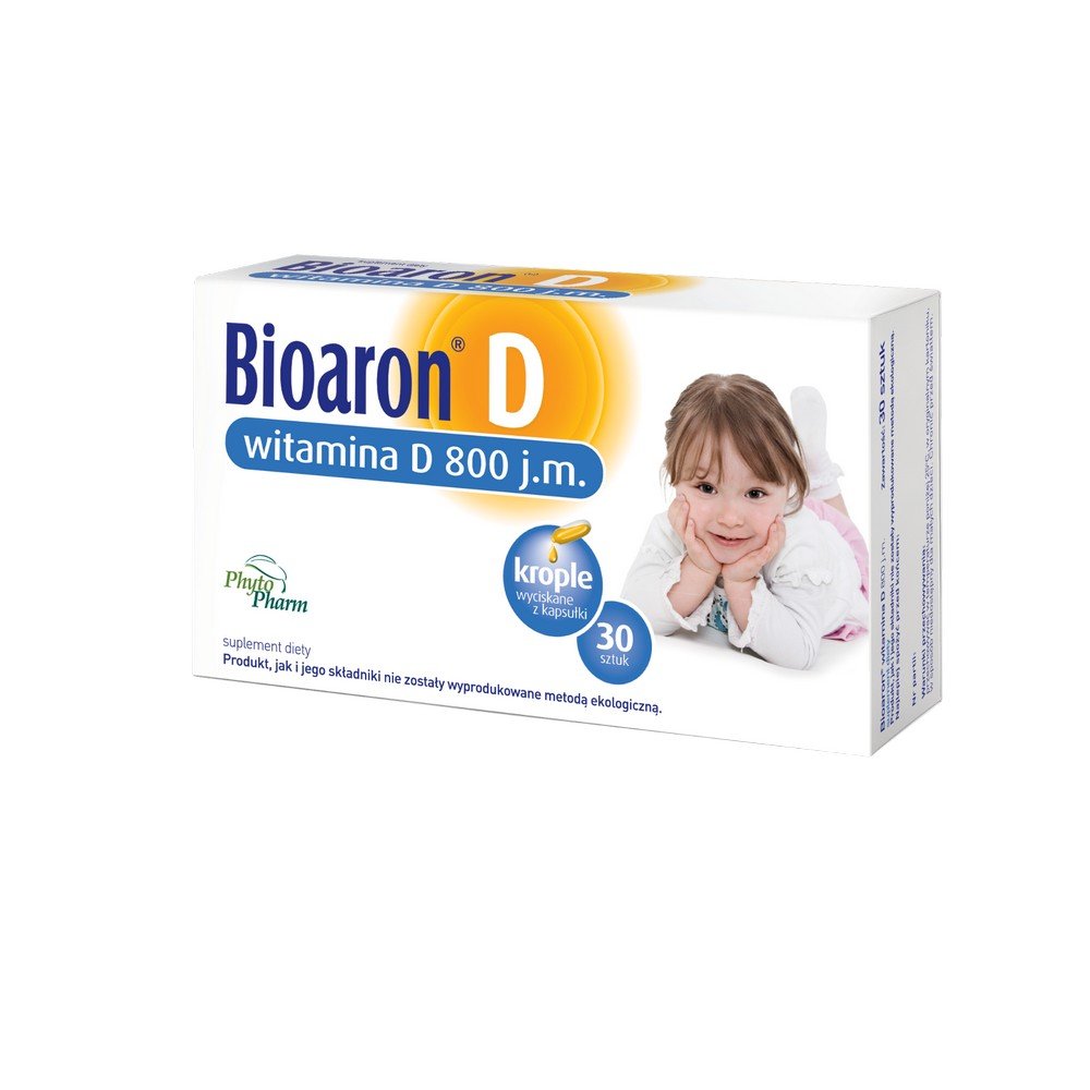 bioaron vitamin d 800 iu 30 twist off capsules Bioaron vitamine D 800 UI est un complément alimentaire destiné à être utilisé pendant la période automne-hiver et tout au long de l'année pour les personnes qui ne peuvent pas s'exposer suffisamment au soleil pour maintenir la bonne concentration en vitamine D.