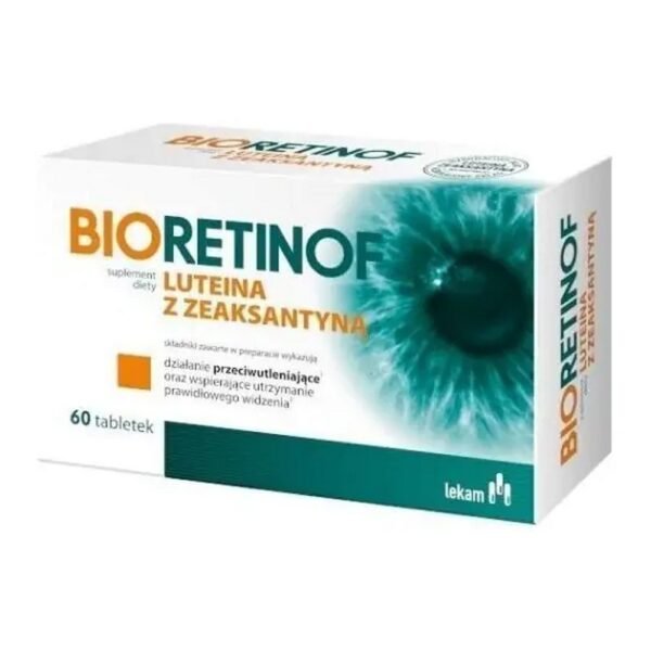 Bioretinof Lutein with Zeaxanthin product for use in people over 30 years of age whose eyesight is exposed to environmental/external factors, i.e.