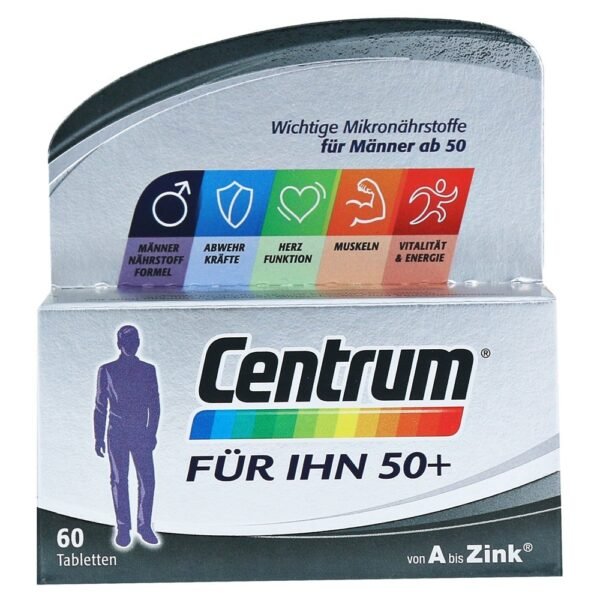 Food supplement with vitamins, minerals and trace elements for men over 50 years old.