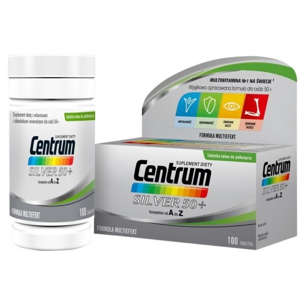 Centrum from A to Z Silver 50+ includes vitamins and minerals that strengthen the immune system, bones, vision, vitality of the body and much more.