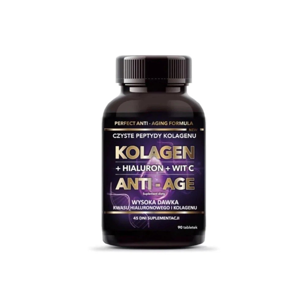 collagen hyaluron vit c anti age 90 tablets Dietary supplement Collagen + Hyaluron + Vit. C is a three-component drug created to provide comprehensive support for the body’s rejuvenating processes.
