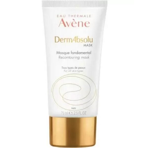 Avene DermAbsolu facial contour restoring mask is a cosmetic product with a gel-cream consistency that soothes the signs of aging, evens out the skin tone and immediately restores its natural glow.