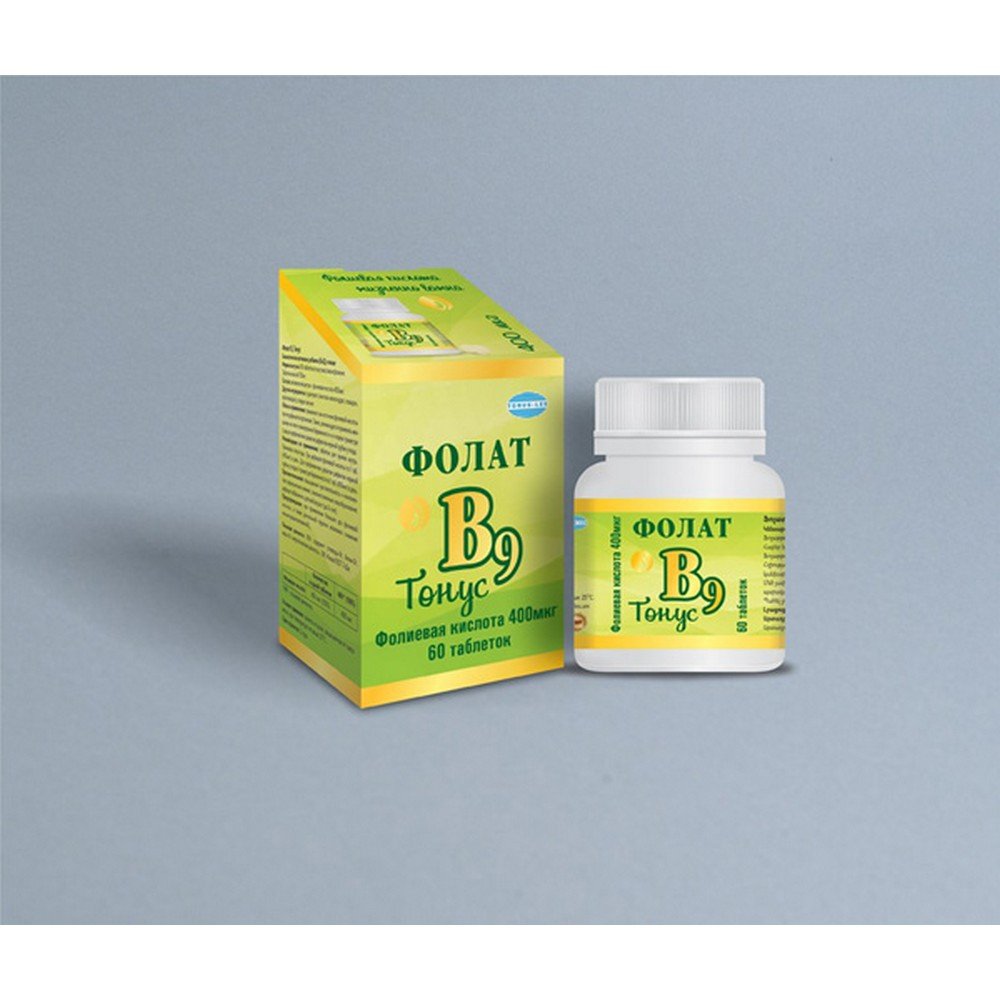 folate b9 tonus tab 400mcg x 60 Favorise le développement normal du tissu nerveux fœtal, assure le métabolisme normal des acides aminés, des graisses et des glucides, la synthèse de l'ADN et de l'ARN lors de la croissance et de la régénération des cellules du corps.