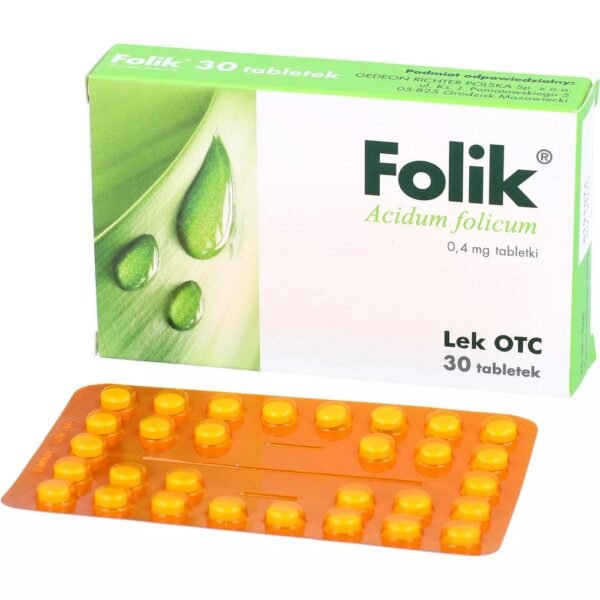 Folic acid, the active ingredient of Folic 0.4 mg, is a B vitamin.