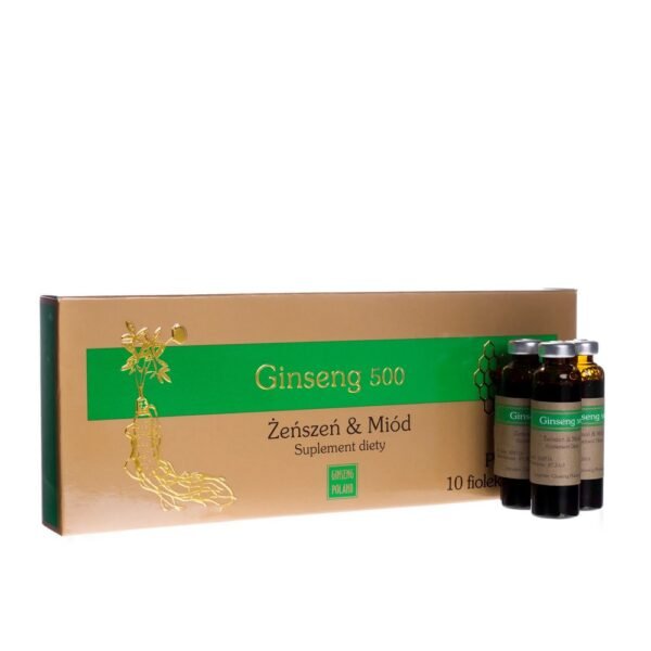 Dietary supplement Ginseng 500 ginseng and honey 10 ml is a combination of high-quality original Chinese ginseng and honey.