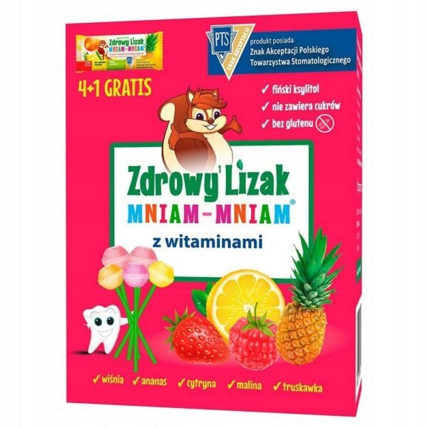 Healthy Yum-Yum lollipop contains vitamins C and D.