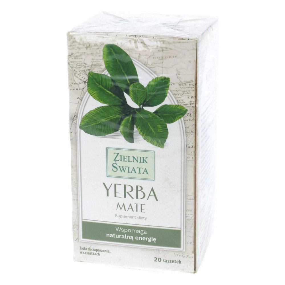 herbarium of the world herbapol yerba mate 20 sachets Yerba Mate dietary supplement is intended for people who need to stimulate the body in case of physical and mental fatigue.