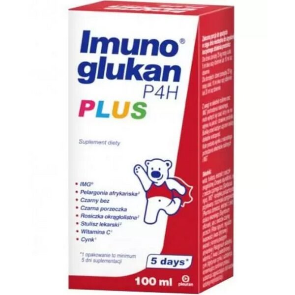 Imunoglukan P4H Plus - a dietary supplement containing a set of ingredients supporting the immunity and respiratory system.
