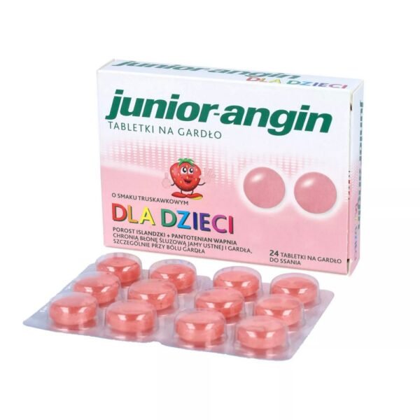 Junior-Sore throat tablets for children are a medical product designed to protect the mucous membrane of the mouth and throat, especially with sore throat.