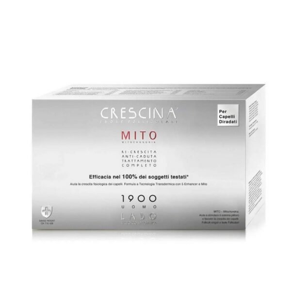 The Crescina Transdermic Complete Treatment Follicular Islands Mito and Anti-Hair Loss Mito is a treatment for topical use for cosmetic use composed of two types of vials.
