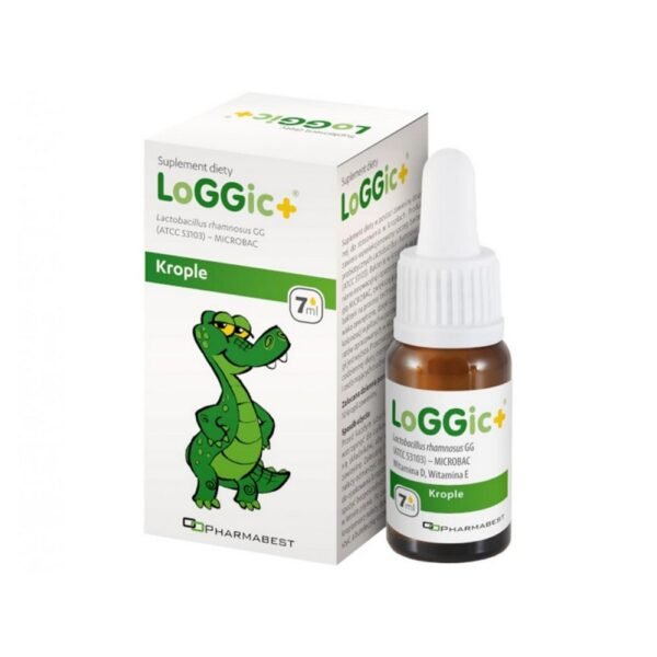 LoGGic+ contains selected probiotic bacteria Lactobacillus rhamnosus GG (ATCC 53103).