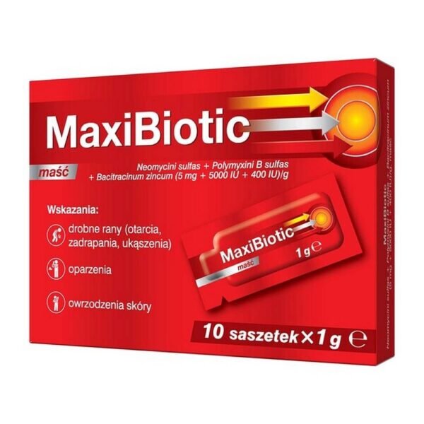 Maxibiotic is a medicine in the form of an ointment with an antibacterial effect for local application to the skin for small wounds, ulcers and burns.