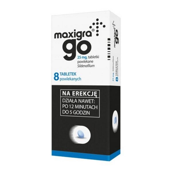 Maxigra Go contains the active ingredient – ​​sildenalifil in a dose of 25 mg. Sildenafil, contained in Maxigra Go, in response to sexual arousal, restores the impaired erection mechanism by increasing blood flow to the penis during sexual arousal.