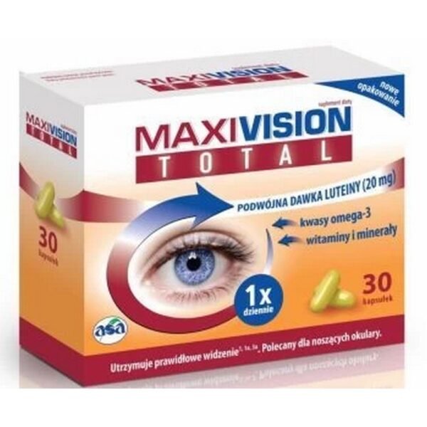 The high-quality lutein contained in the MaxiVision Total preparation is a carotenoid that has a special affinity for the eyeball and accumulates in two areas of the eye
