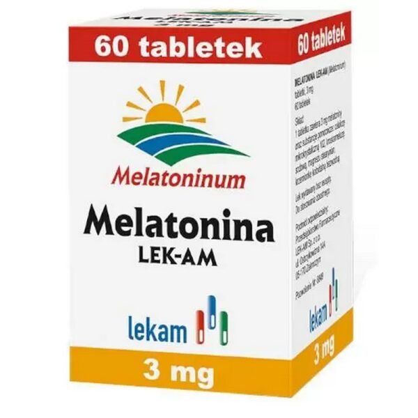 1 tablet of Melatonin LEK-AM contains 3 mg of melatonin and excipients: microcrystalline cellulose, magnesium stearate, colloidal anhydrous silica.