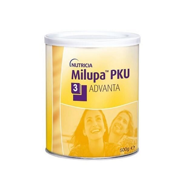Milupa PKU 3 Advanta is a dietary food for special medical purposes, containing a mixture of exogenous and endogenous amino acids without phenylalanine, as well as vitamins, minerals and trace elements.
