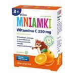 Dietary supplement Mniamki Vitamin C 250mg provides vitamin C in the form of delicious lozenges with the flavor of juicy orange.
