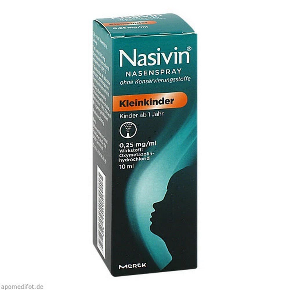 nasivin nasal spray or cons toddlers10ml Cette préparation est un agent nasal (rhinologique) et contient de l'oxymétazoline alpha-sympathomimétique.