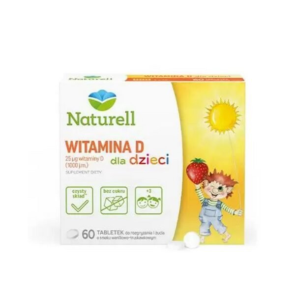 Naturell Vitamin D for children - dietary supplement intended for children over 3 years of age.