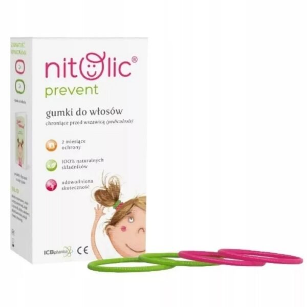Nitolic Prevent hair ties are a product that provides protection against lice infestation.