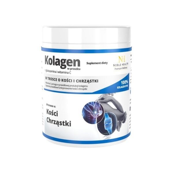 Collagen powder + glucosamine and vitamin C is a dietary supplement designed for people who want to take care of the condition of their bones and joint cartilage.