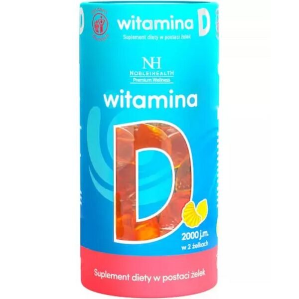 Orange flavored jelly containing a daily dose of vitamin D.
