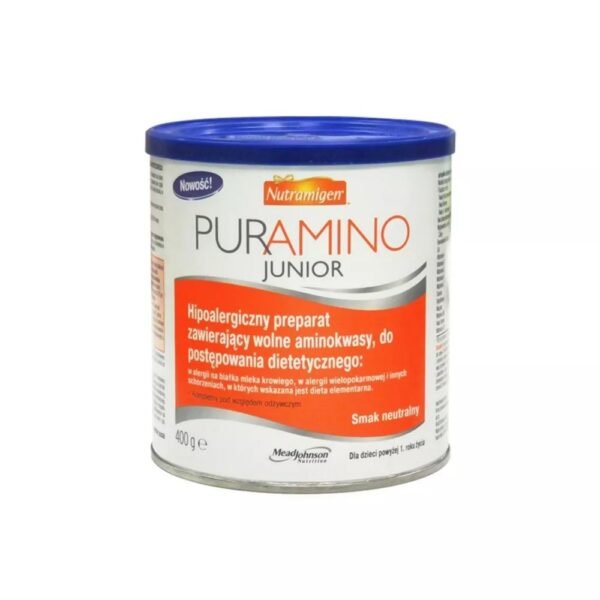 Nutramigen Puramino Junior is a hypoallergenic drug containing free amino acids for dietary treatment: allergies to cow's milk proteins, multi-food allergies and other diseases for which an elementary diet is indicated.
