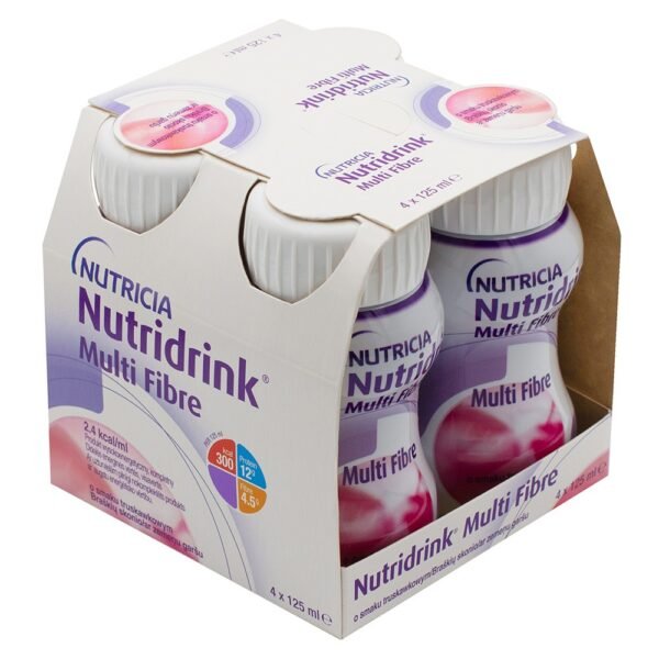 Nutridrink Multi Fiber Strawberry is a specialty health product intended for the dietary management of malnutrition and the risk of malnutrition associated with this disease, especially in patients with increased fiber requirements