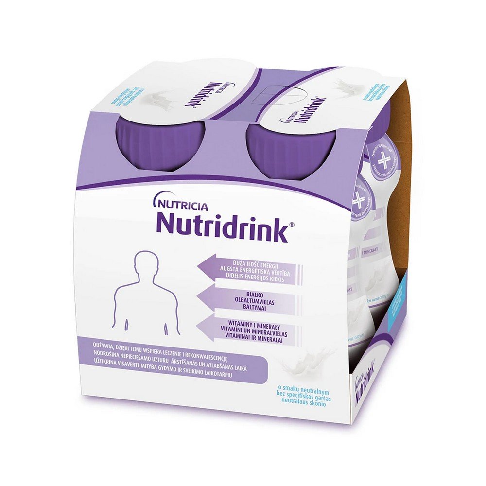 nutridrink neutral flavor 4 x 125 ml Nutridrink es un producto altamente energético y completo en cuanto a nutrientes.