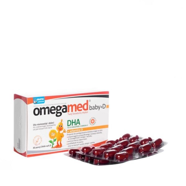 Omegamed Baby dietary supplement is intended for daily use by infants and children from the first days of life.