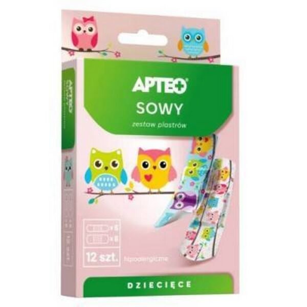 APTEO CARE Pediatric Owl Bandages are designed to bandage cuts as a mechanical barrier.