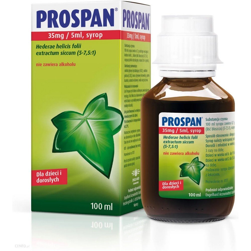 prospan syrup 100 ml Проспан – отхаркивающее растительное лекарственное средство, применяемое при кашле и простуде в виде сиропа.