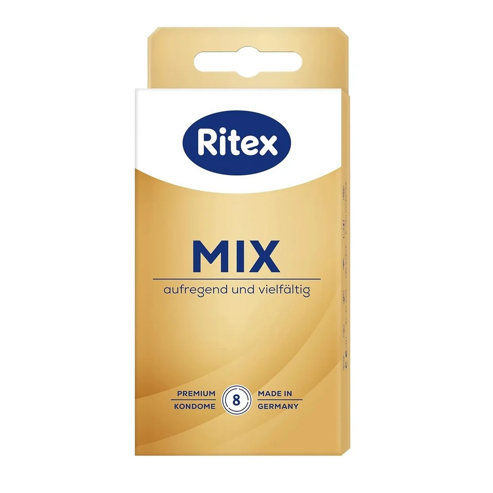 RITEX CONDOM ASSORTMENT FOR MORE SELECTION AND FUN, 8 PIECES
