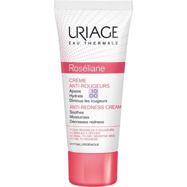 An anti-redness cream with hydrating and soothing sun protection for immediate benefits.