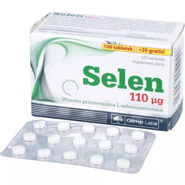 Selenium 110 mcg is a dietary supplement in tablet form that provides an easily absorbed organic form of selenium, a trace element that plays an important role in many biological processes occurring in the body.
